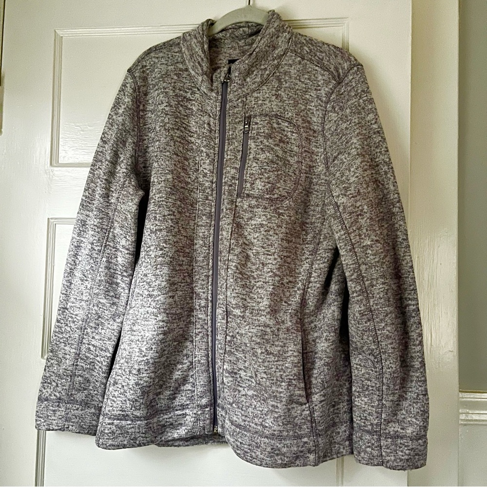 Marc New York Dusty Lavender Full Zip Fleece Jacket